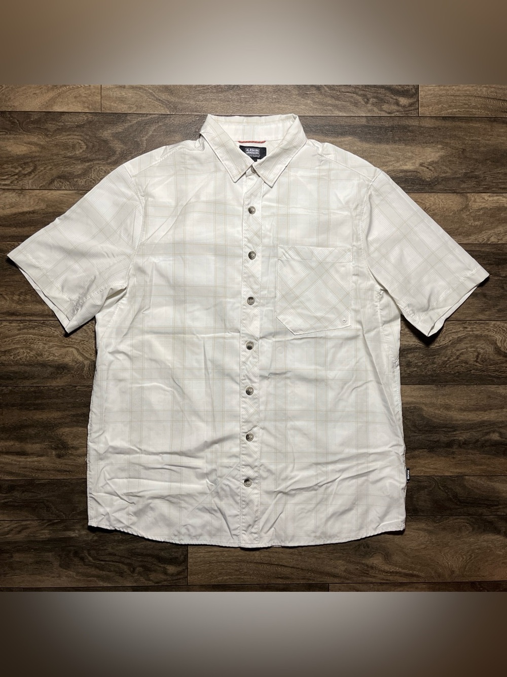 AKHG Mountain Stream LT Tall Shirt Mens Plaid Performance Button Up Vented EUC